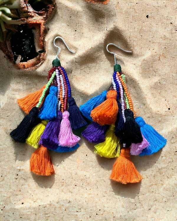 "अद्भुत" Multicolored Beaded Earrings