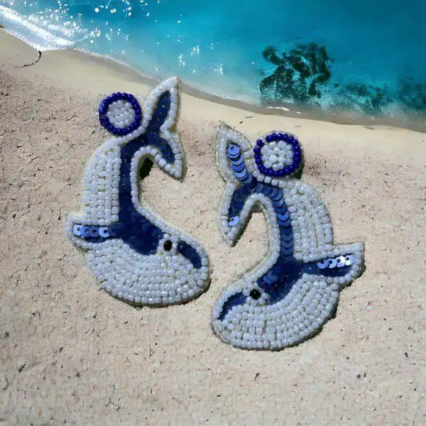 Dolphin Handmade Beaded Earrings