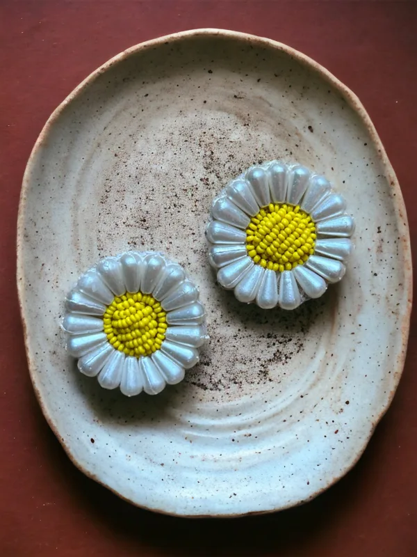 Sunflower Handmade Beaded Earrings