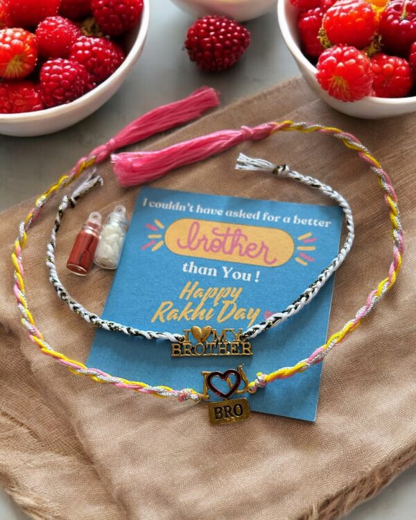 Set of 2 "ILU" Brother Rakhi