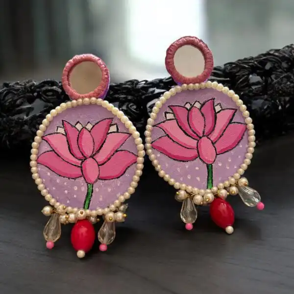"Kamal" Handpainted earrings