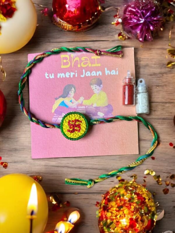 "Swastik" Handmade Beaded Rakhi