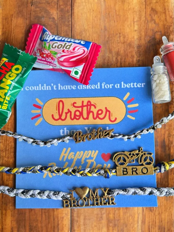 Set of 3 Classic Brother Rakhi