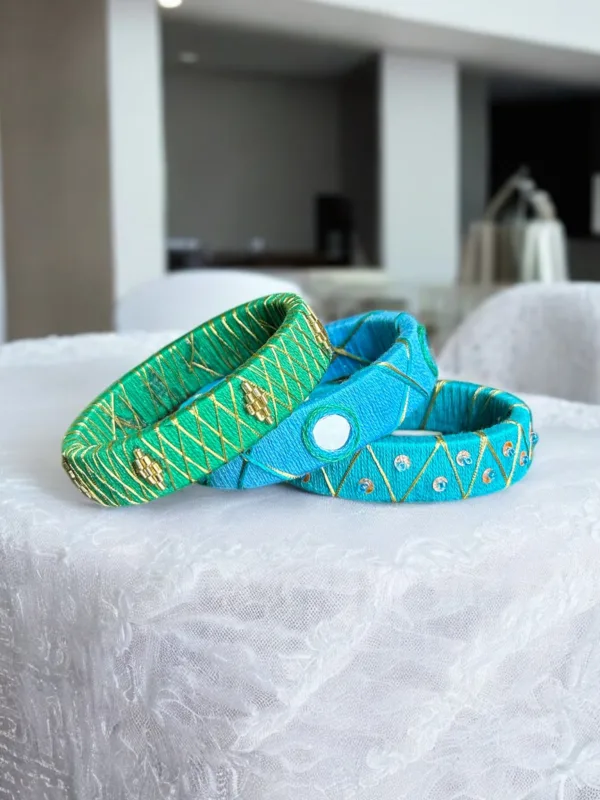 Set of 3 Green-Blue Bangles