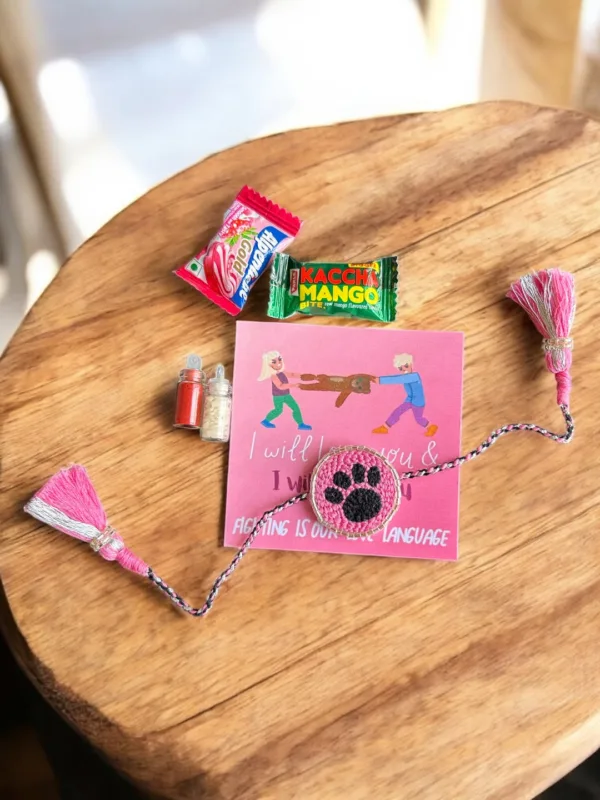 Pink Paw Handmade Rakhi