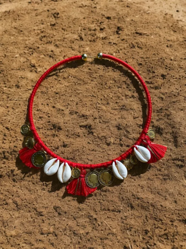 Red Tassel Shell Hasli