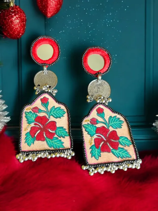 Tropical Hibiscus Statement Earrings