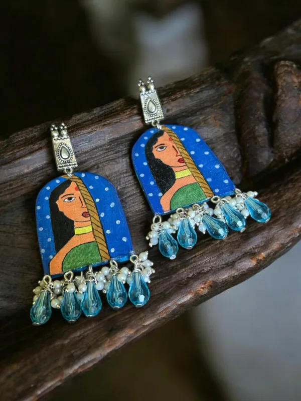 Bluecore Desi Handpainted Earrings