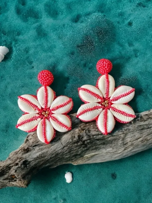 Peach Shell Earrings