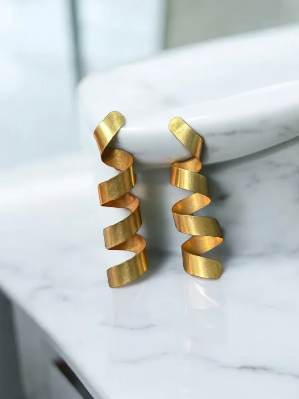 Confetti Brass Earrings