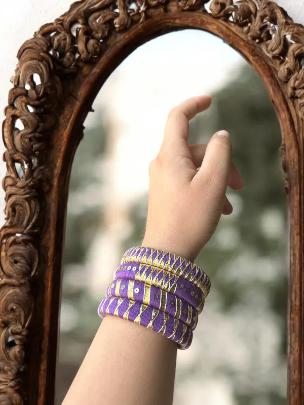 Set of 4 Purple Pop Bangles