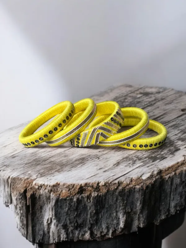 Yellow Crush Bangle Stack