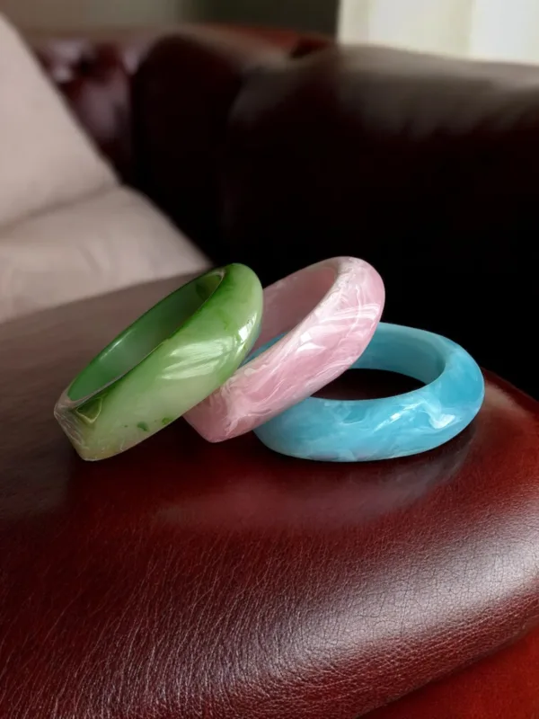 Candy Pop Resin Bangles Set of 3 (2.4-2.6) Medium