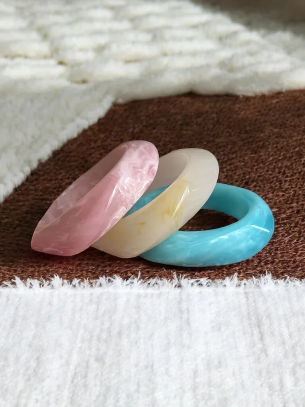 Resin Bangles Set of 3 (2.4-2.6) Medium