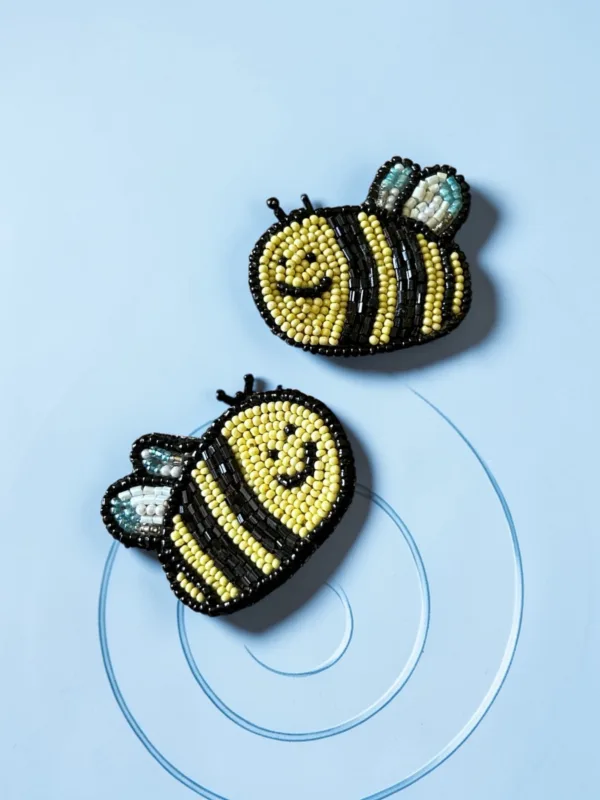 Bee Handmade Beaded Earrings