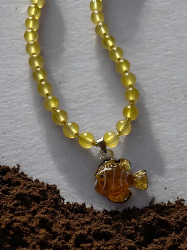 Glass Nemo Charm Necklace