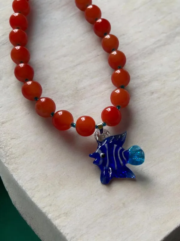 Glass Bubble Fish Necklace
