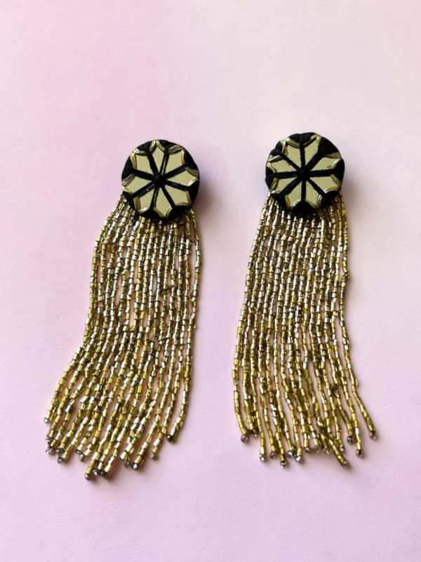 Black Mirror Dangler Earrings