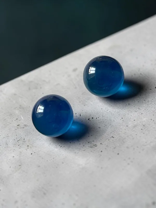 Blue Resin Stud Earrings