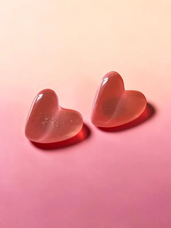 Baby Pink Resin Stud Earrings