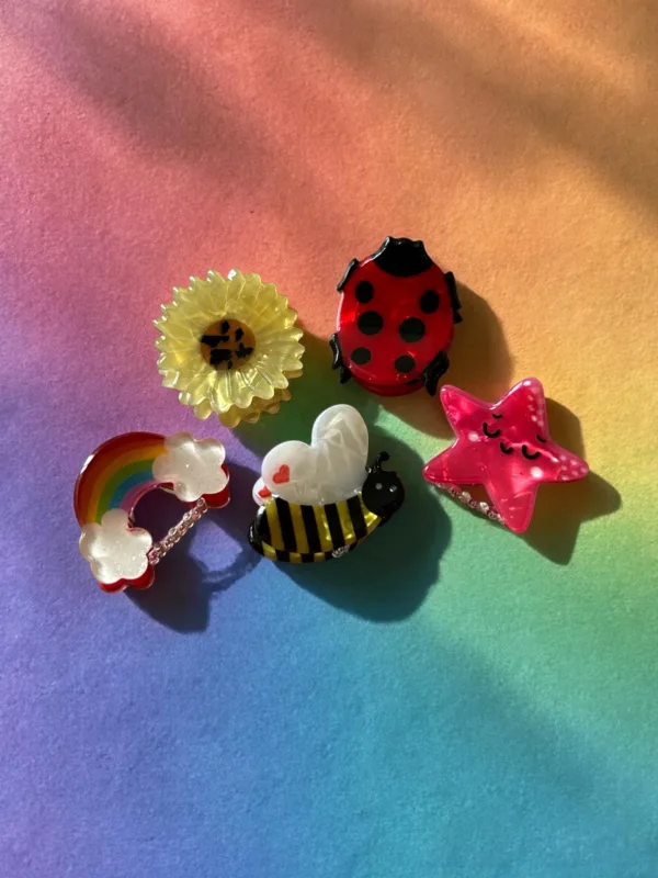 Summer Serries Mini Hair Claw Clips- Set of 5