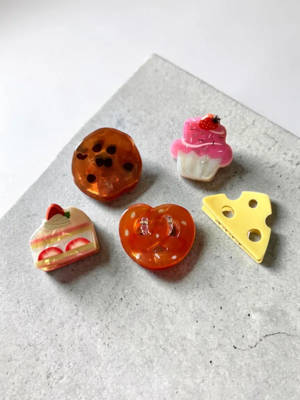 Desserts Mini Hair Claw Clips- Set of 5