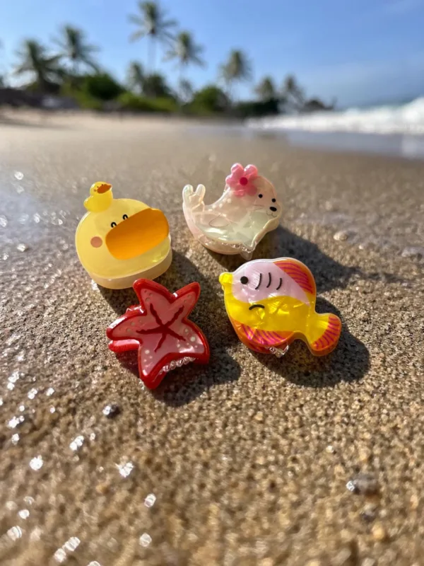 Ocean Series Mini Hair Claw Clips- Set of 4